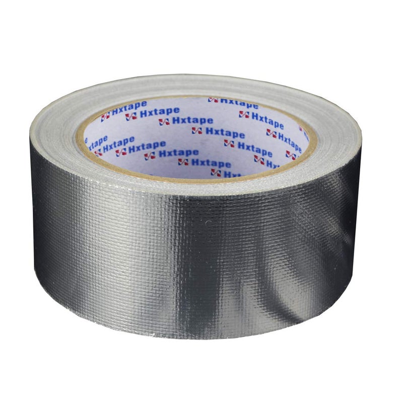 Hxtape Glass Fiber Cloth Aluminum Tape, Silver, (6mil x 2" x 66ft) Perfect for HVAC, Sealing & Patching Hot & Cold Air Ducts, Metal Repair Duct Tape, Professional Grade. - Image 2